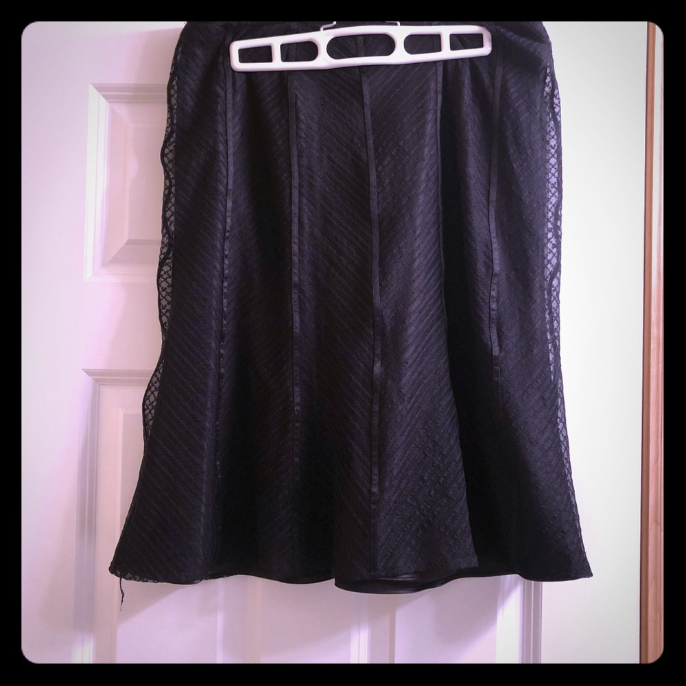 Black Glam Party Skirt with Overlay